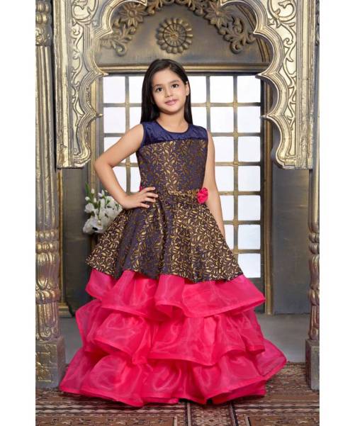 Pink color girls gown
